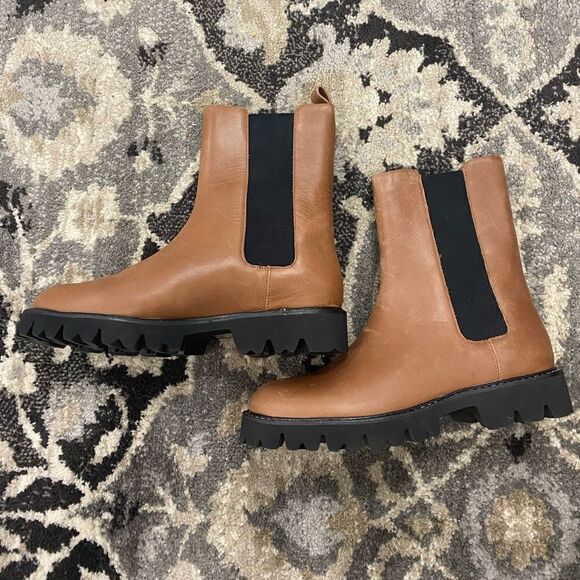 J. Crew Gwen lug-sole high-shaft Chelsea boots in leatherItem BA187* - Picture 6 of 7